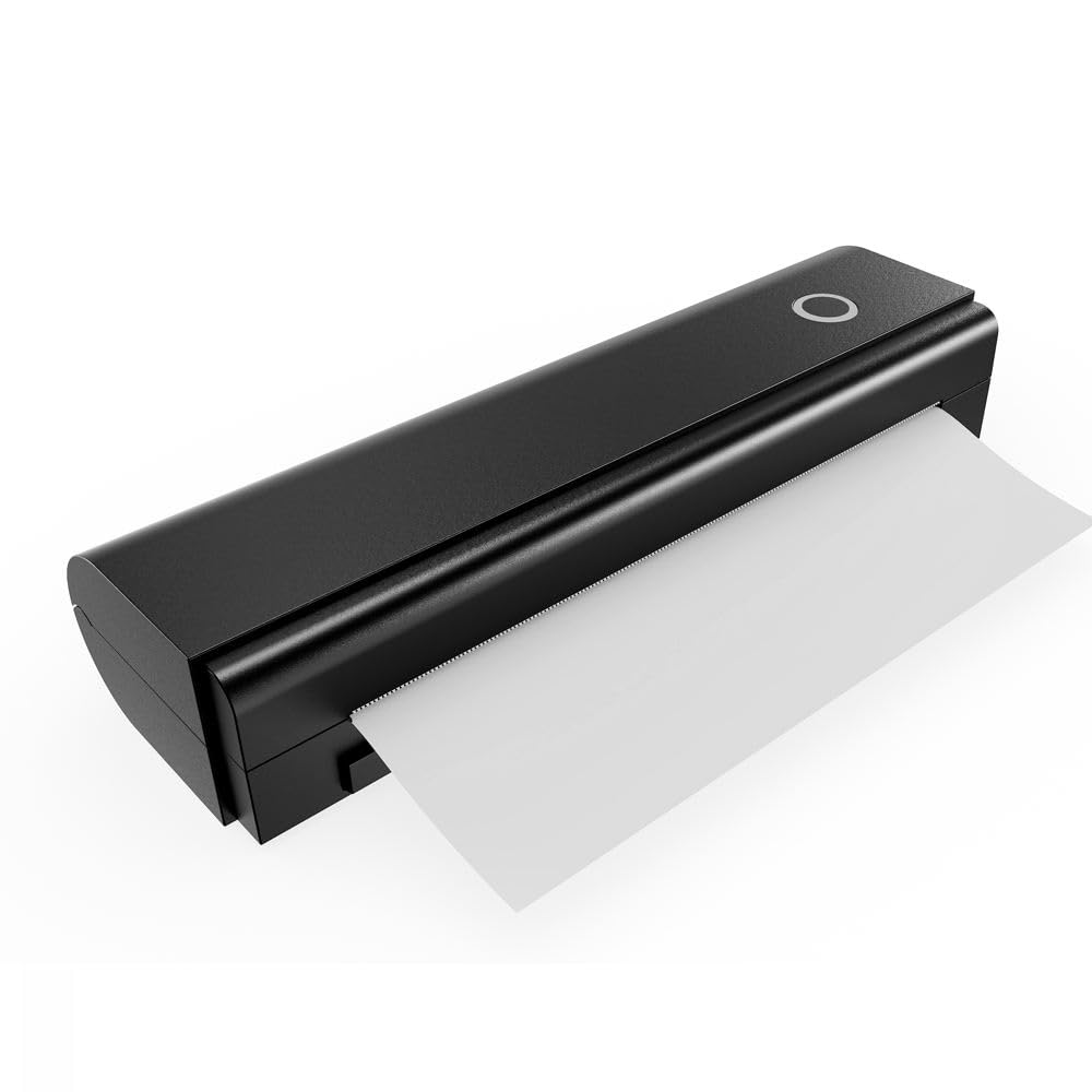 Portable A4 Printer, Bluetooth, Inkless Thermal Printer Model N80 | USB, Bluetooth Compatible with Android iOS Laptop | 1 Year Warranty (Lite-203DPI-Black)