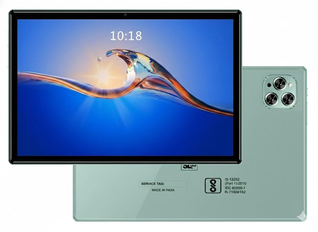 Slate SL39 10.1-Inch 4G Tablet PC, inbuilt Storage, 4GB RAM + 32GB,1TB Expandable, Dual SIM Slot, Octa Core CPU, Bluetooth, GPS (Green)