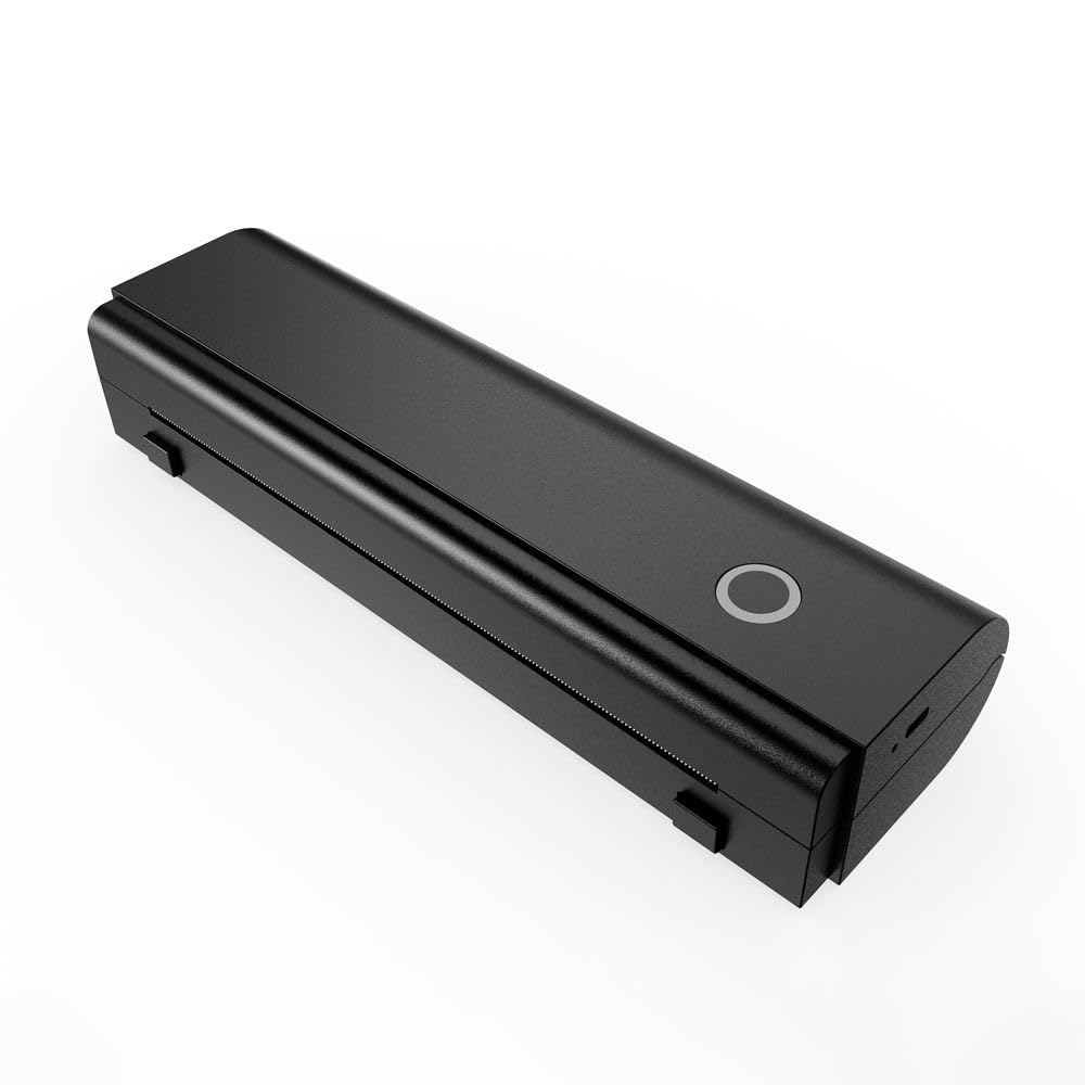 Portable A4 Printer, Bluetooth, Inkless Thermal Printer Model N80 | USB, Bluetooth Compatible with Android iOS Laptop | 1 Year Warranty (Lite-203DPI-Black)