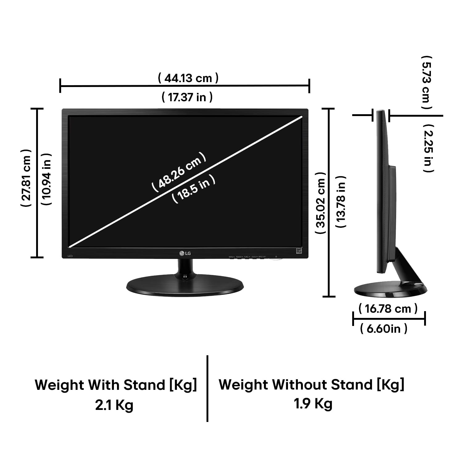 19M38LB 47 cm (18.5 Inch) HD (1366 X 768) Monitor, 5 ms, 75Hz, Flicker Safe, Reader Mode, Smart Energy Saving, Black Stabilizer, D-Sub, HDMI Port, Head Phone Out, 3 Years Onsite Warranty, Black
