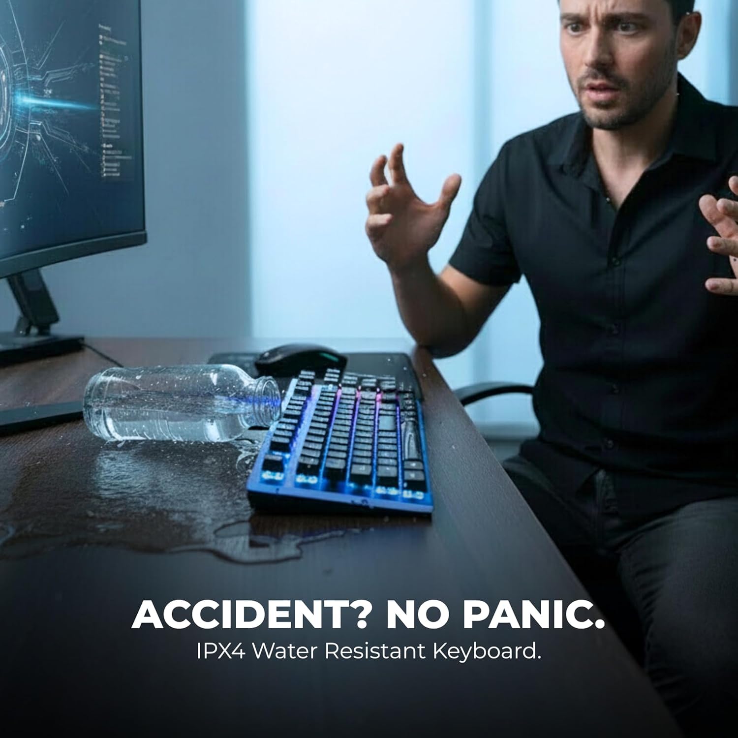 Cruiser K5, Wired Gaming Keyboard, 104 Keys, 1.5m Cable, 12 Multimedia Keys, USB Interface, RGB Colour, Plug and Play