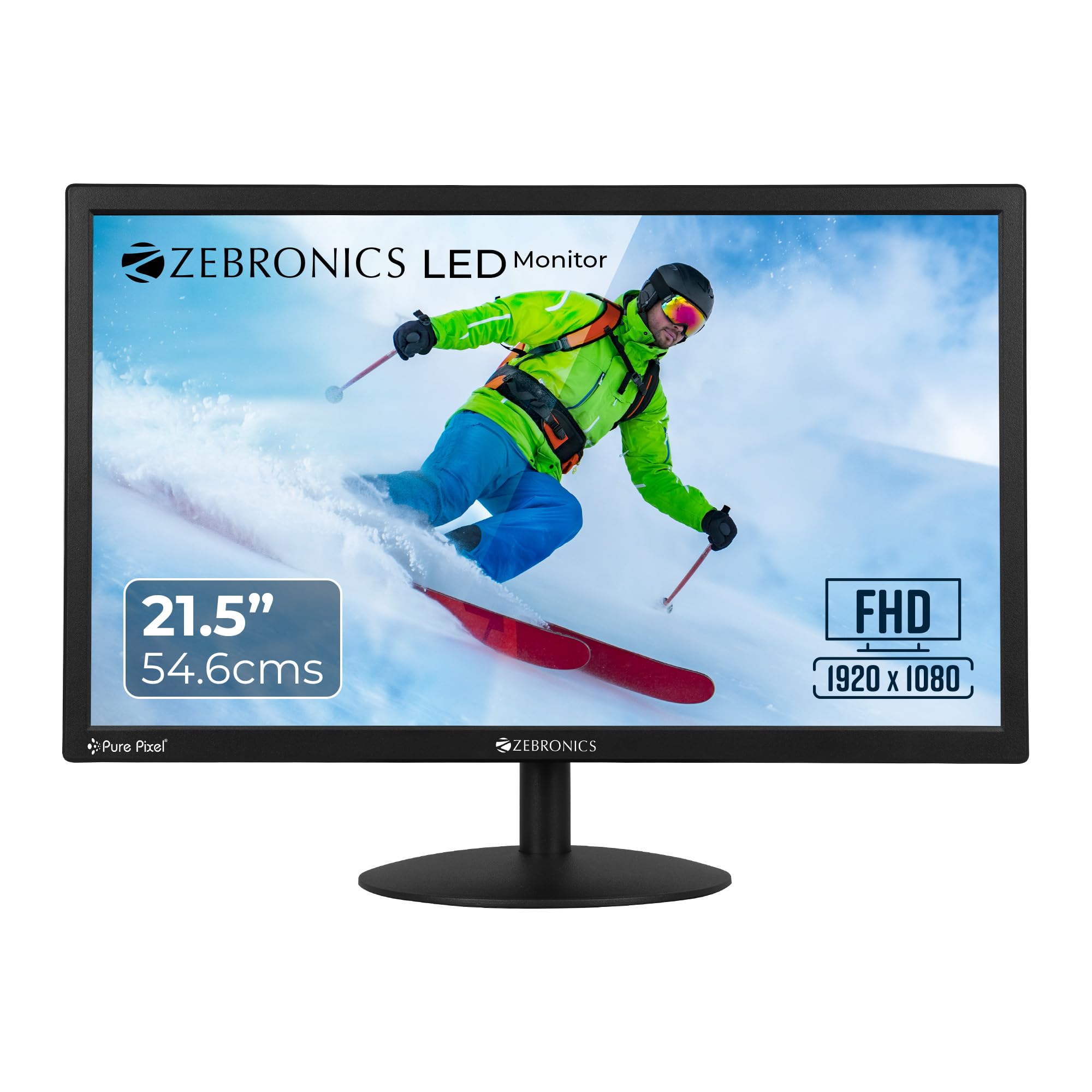 21.5” (54.6cm) LED Monitor, FHD 1920x1080, 250nits Brightness, Dual Input - HDMI/VGA, 2000000:1 Dynamic Contrast Ratio, 16.7M Colors, 16:9 Aspect Ratio, Wall Mountable (EA 122)
