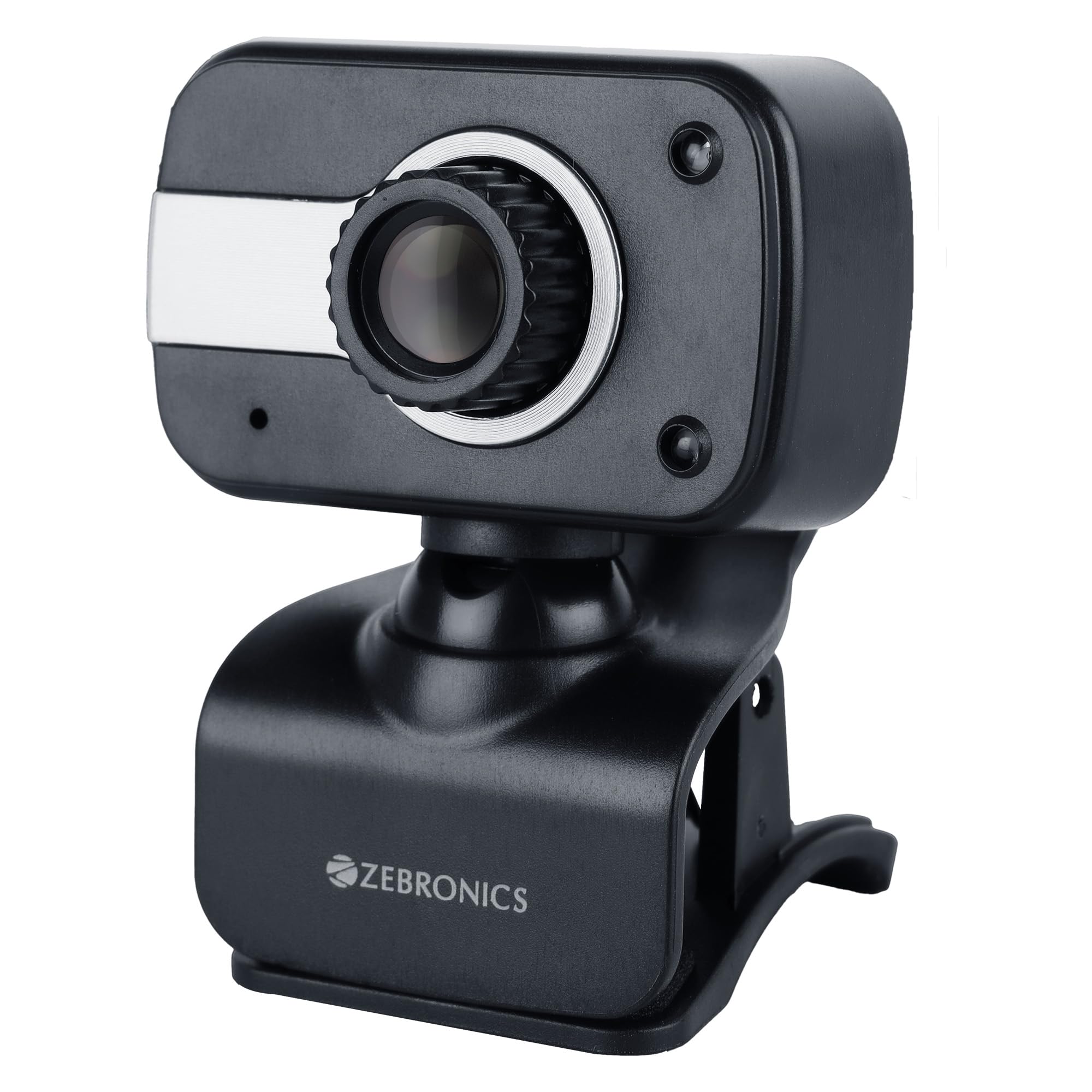 Zeb-Crystal Clear Web Camera, 0.3 MP with USB with 3P Lens,Built-in Microphone,Auto White Balance,Night Vision and Manual Switch for LED (Black)