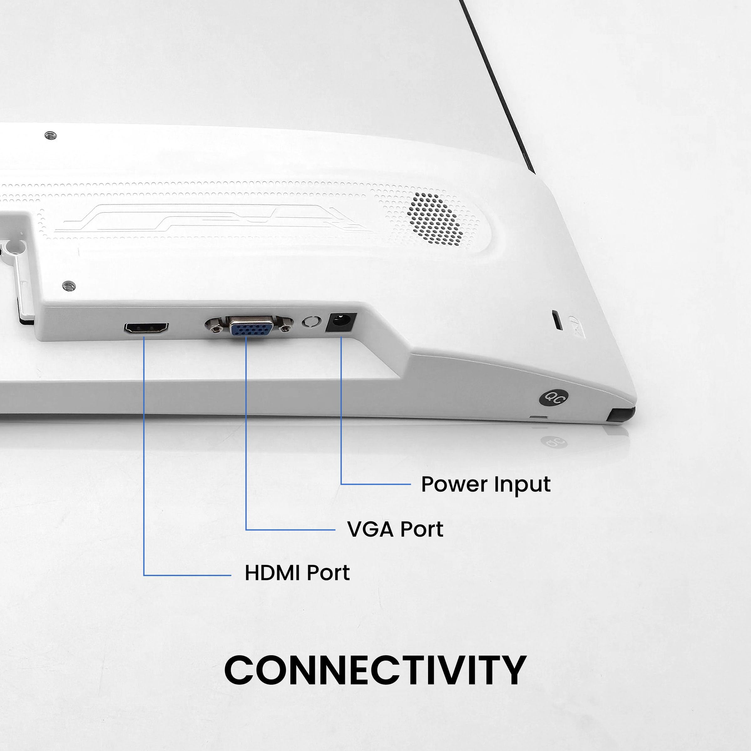 22-inch (55.88cm), LED, FHD 1920x1080,100Hz, White, 3500R Curved, Bezel Less Design, HDMI & VGA Ports Monitor (MON-0079C)