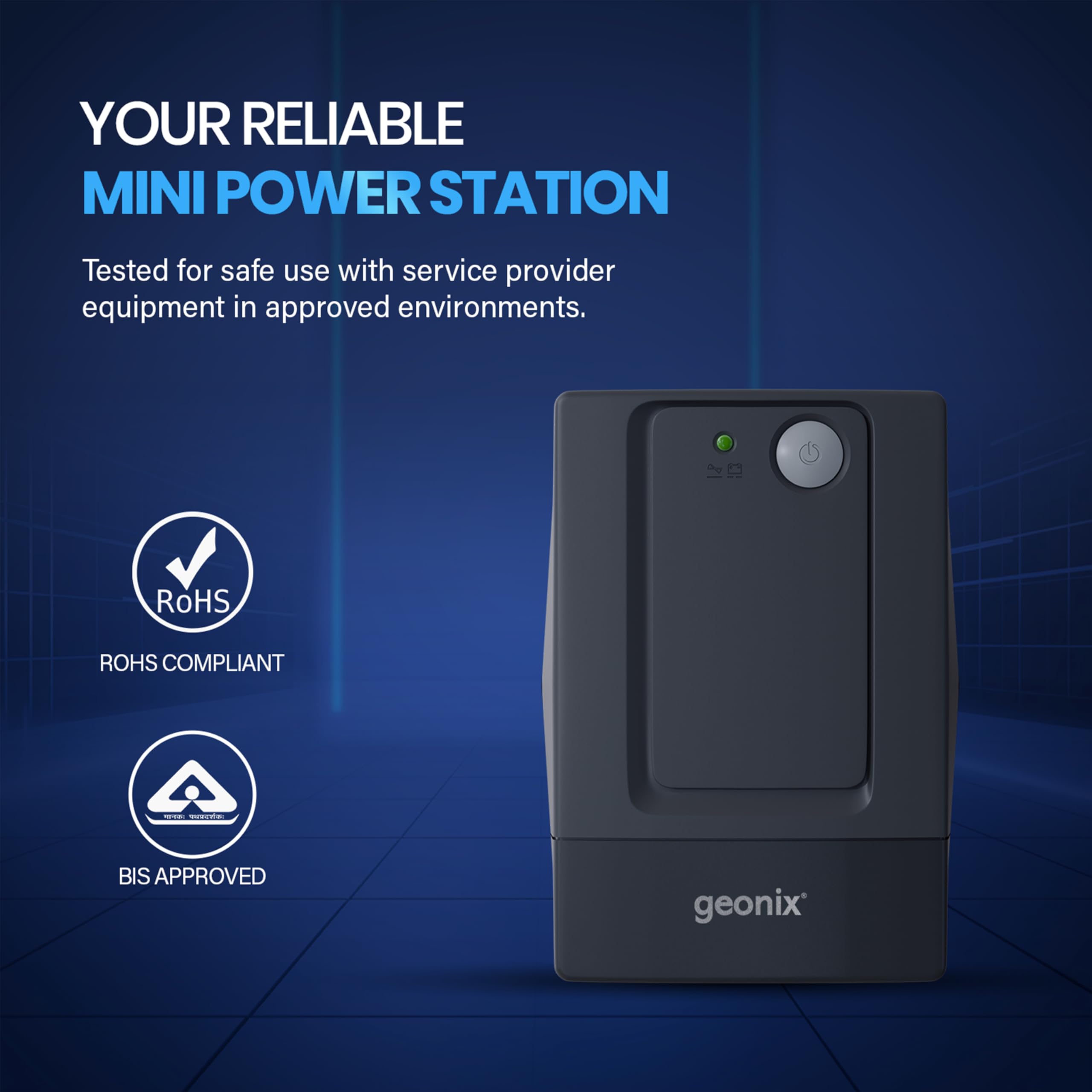 GXUPS600VA UPS 600VA/360W, Uninterrupted Power Supply System for Desktop PC Computers, Voltage Regulator, Auto Restart, Cold Start Function, BIS Approved, 2 Years Warranty, Black