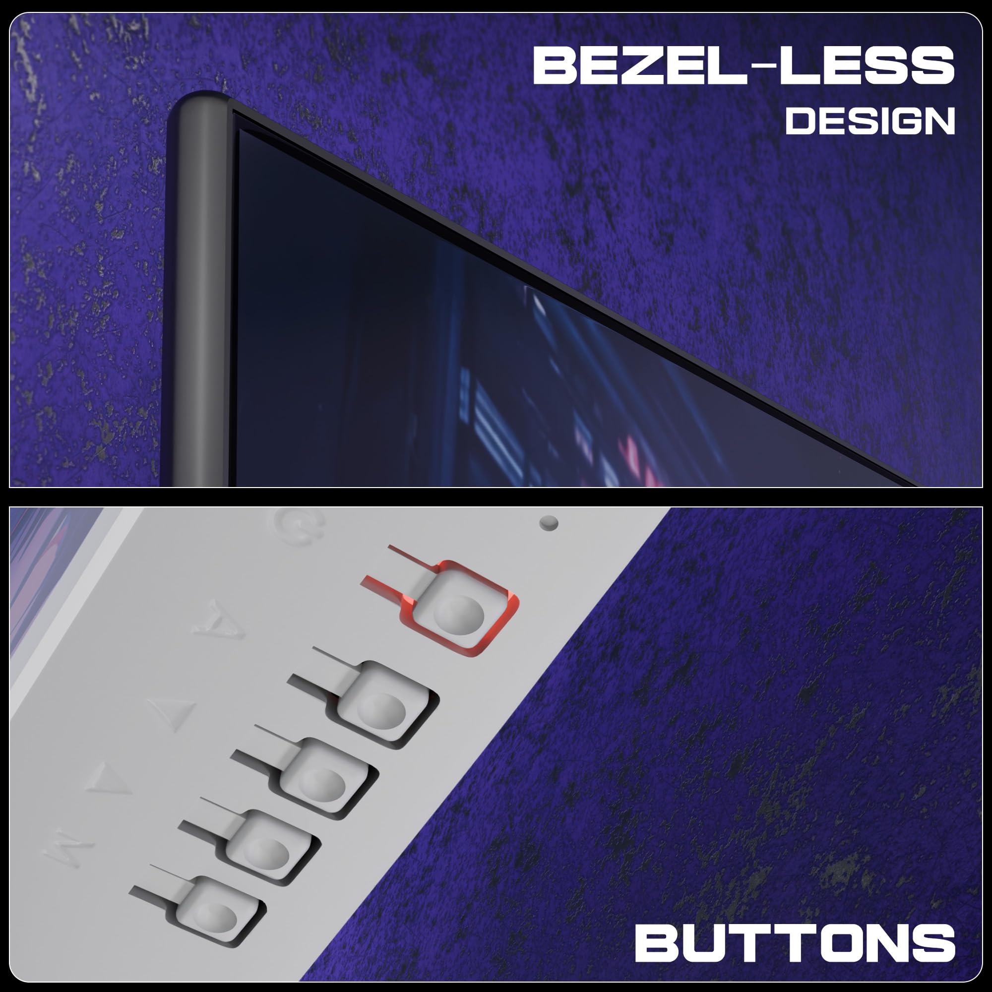 Full HD LED Monitor, 21.5 Anti-Glare Screen, 100Hz Refresh Rate, Ultra Slim, Bezel-Less Display, 250nits Brightness, HDMI & VGA, Wall Mountable (A122)