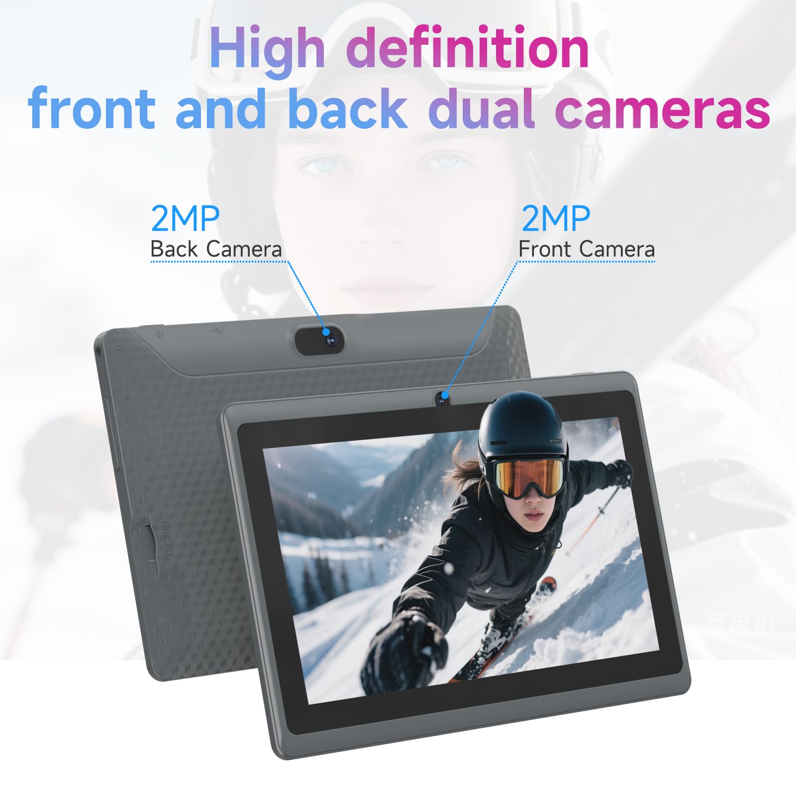 Tablet 7 Inch Android 14.0 with Protective Case, 8GB (4+4GB Expand) RAM+32GB ROM, IPS Screen, Dual Camera, Bluetooth 5.0 WiFi Tab (Gray)