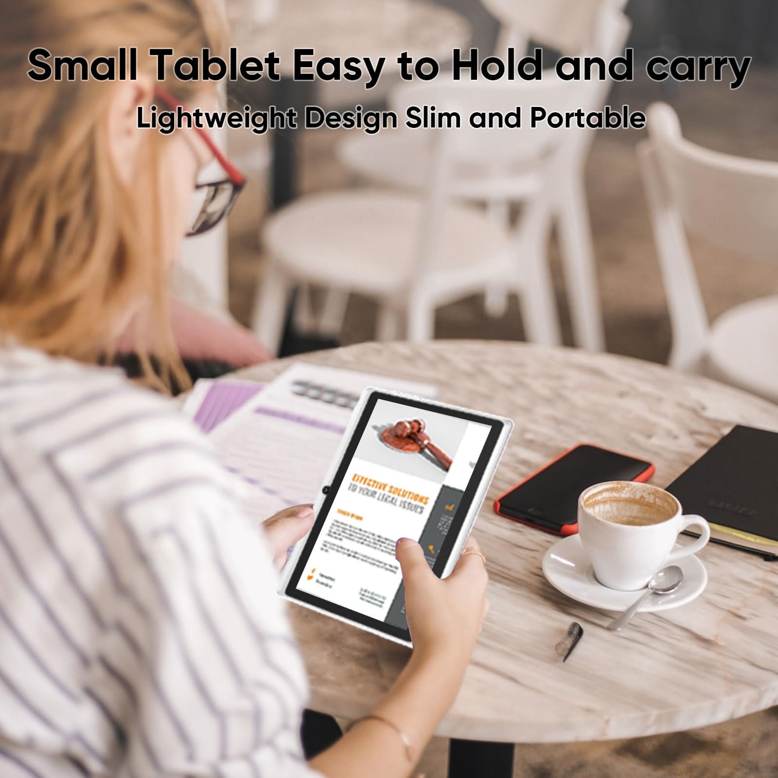 Android 15 Tablet 7 Inch Tablet, 9GB RAM 32GB ROM 1TB Expansion, Quad-core Processor, Dual Camera, 5G/2.4G WiFi, Bluetooth, Parental Control, Drop-Proof Case (Black)