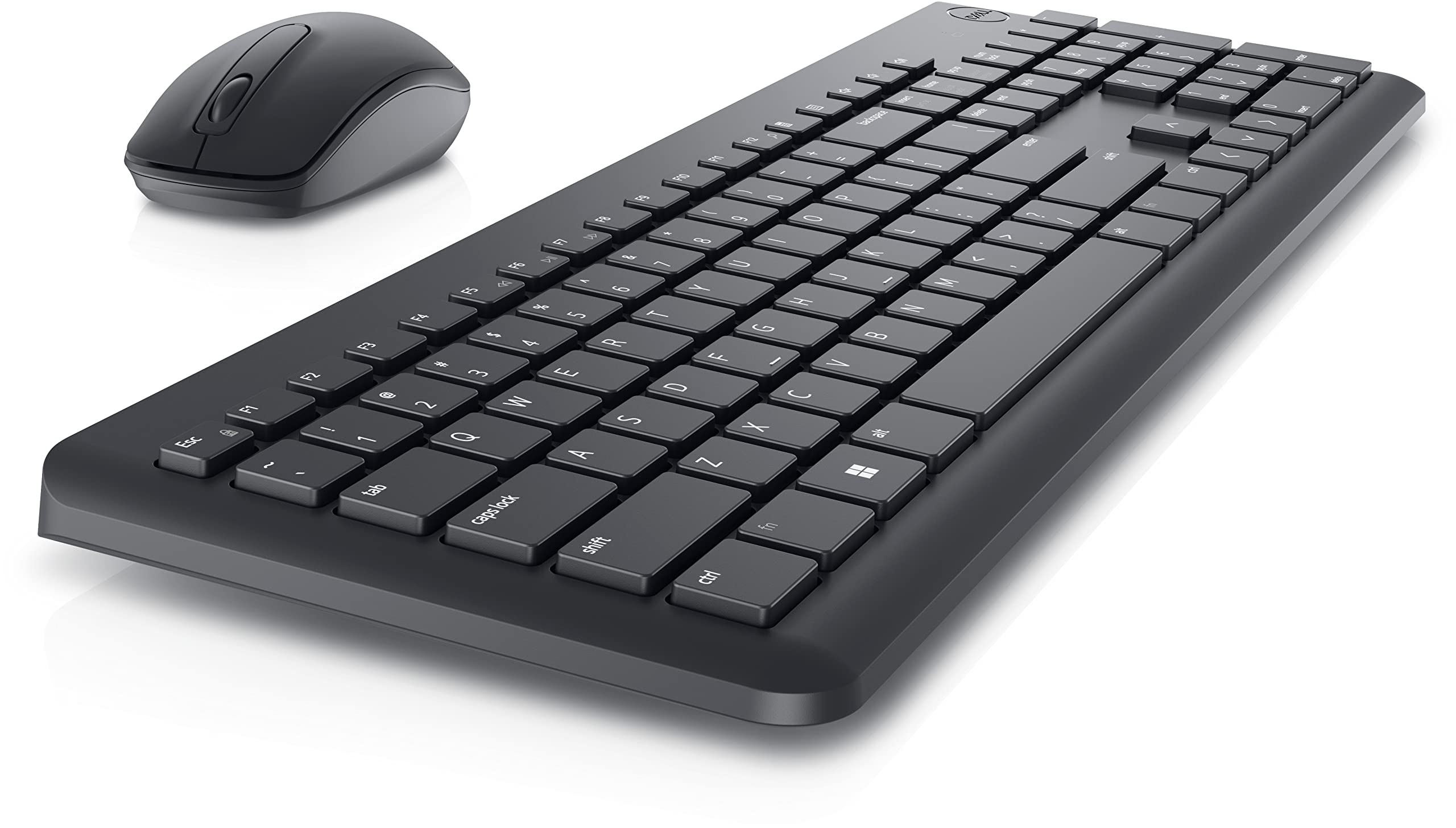 KM3322W Wireless USB Keyboard and Mouse Combo, Anti-Fade & Spill-Resistant Keys, up to 36 Month Battery Life, 3Y Advance Exchange Warranty - Black
