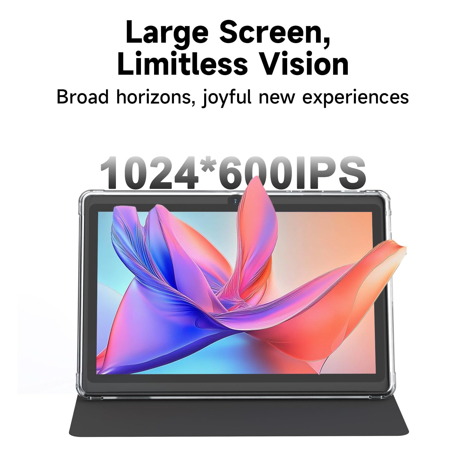 Tablet 7 Inch Android 14.0 with Protective Case, 8GB (4+4GB Expand) RAM+ 32GB ROM, IPS Screen, Dual Camera, Bluetooth 5.0 WiFi Tab (Black)