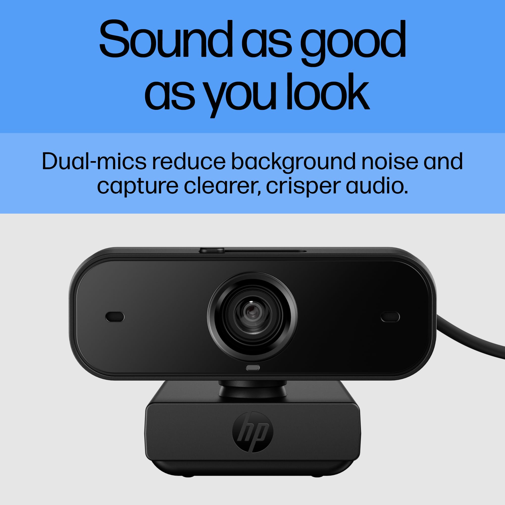 430 FHD Webcam, 2MP, Portable Plug-and-Play Webcam with Dual mics and auto Adjustment