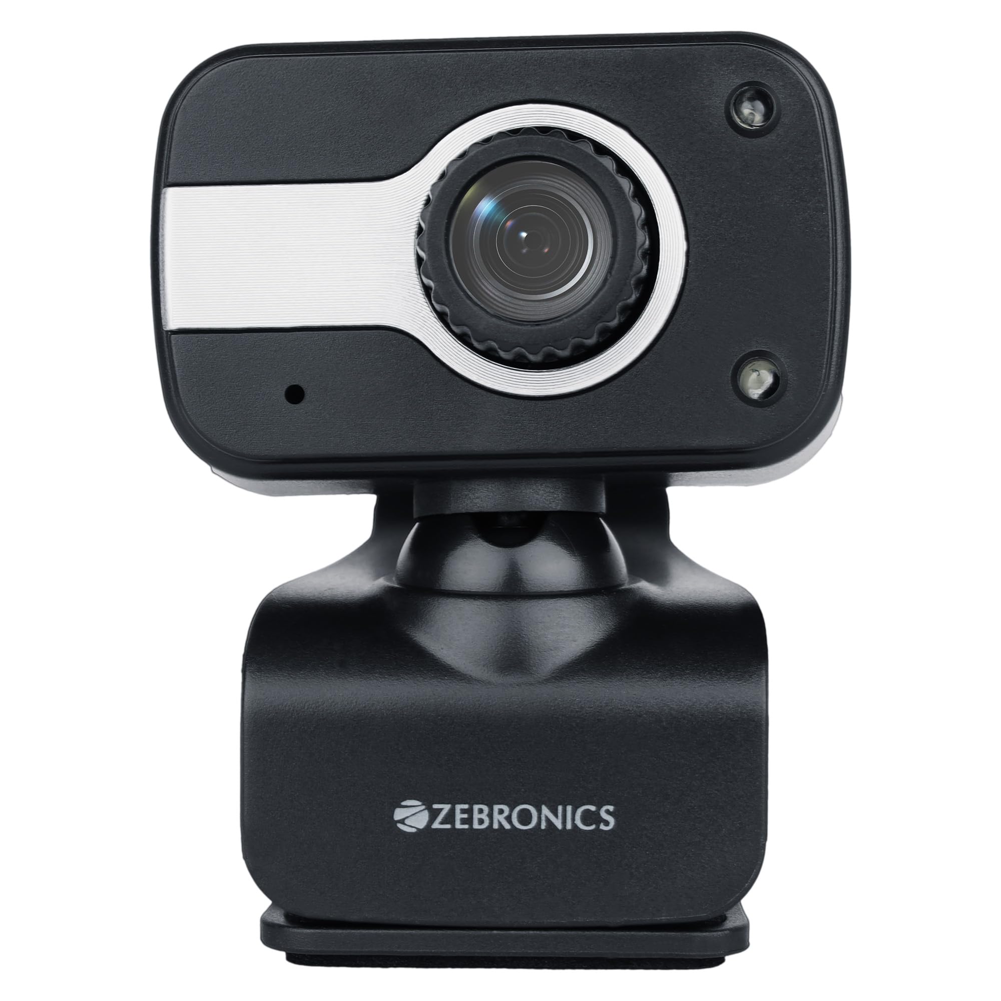 Zeb-Crystal Clear Web Camera, 0.3 MP with USB with 3P Lens,Built-in Microphone,Auto White Balance,Night Vision and Manual Switch for LED (Black)
