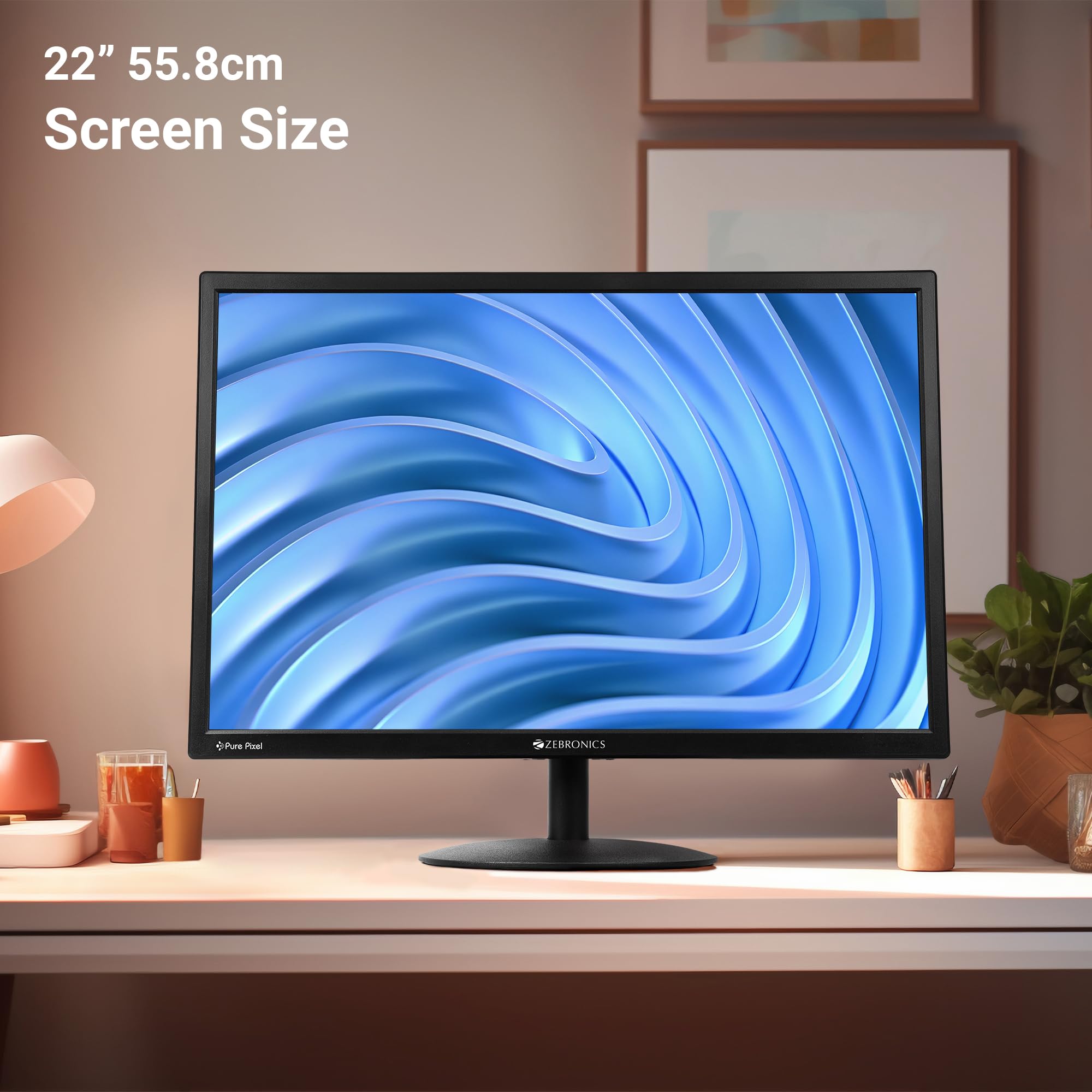 V22HD+LED, 22 Inch (55.8cm) LED Monitor, Dual HDMI & VGA Input, HD+1680 x 1050, 220nits Brightness, 5000000:1 Dynamic Contrast Ratio, 16.7M Colors,16:10 Aspect Ratio, Wall Mountable