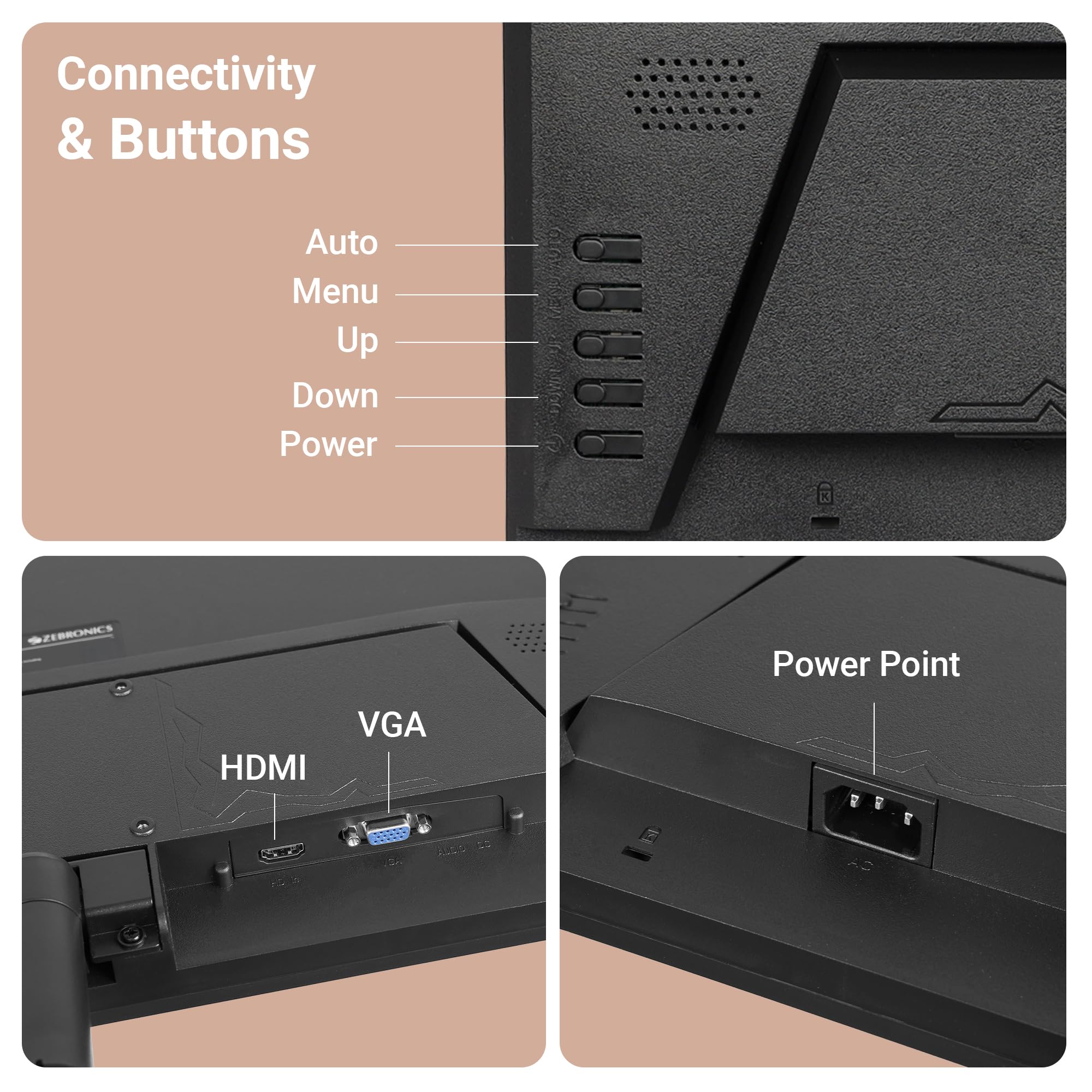 V22HD+LED, 22 Inch (55.8cm) LED Monitor, Dual HDMI & VGA Input, HD+1680 x 1050, 220nits Brightness, 5000000:1 Dynamic Contrast Ratio, 16.7M Colors,16:10 Aspect Ratio, Wall Mountable