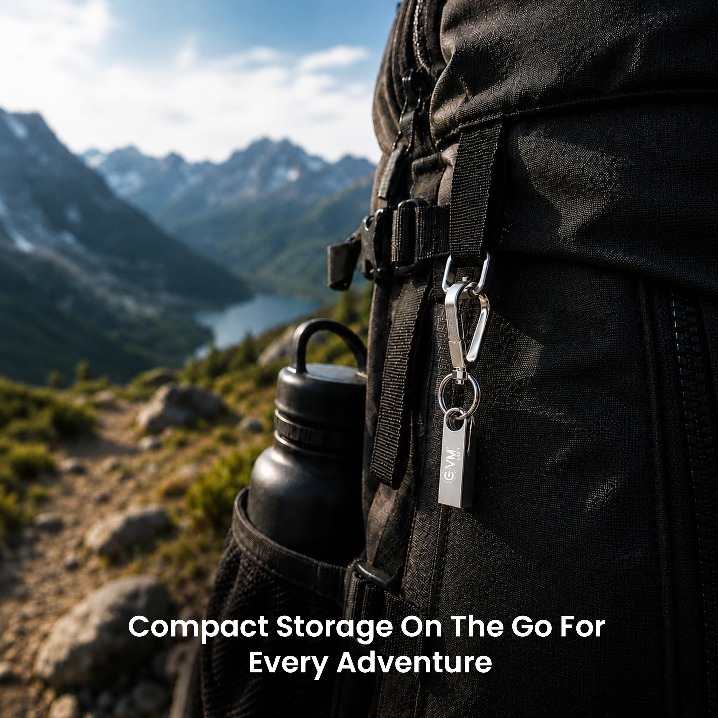 EnVault 64GB USB 2.0 Premium Metal Flash Drive | Superior 25MB/s Read| Sleek Metallic Black Anodized Body | Fast Reliable Storage | Plug & Play All Devices | 10 Years Warranty (PDV/64GB)