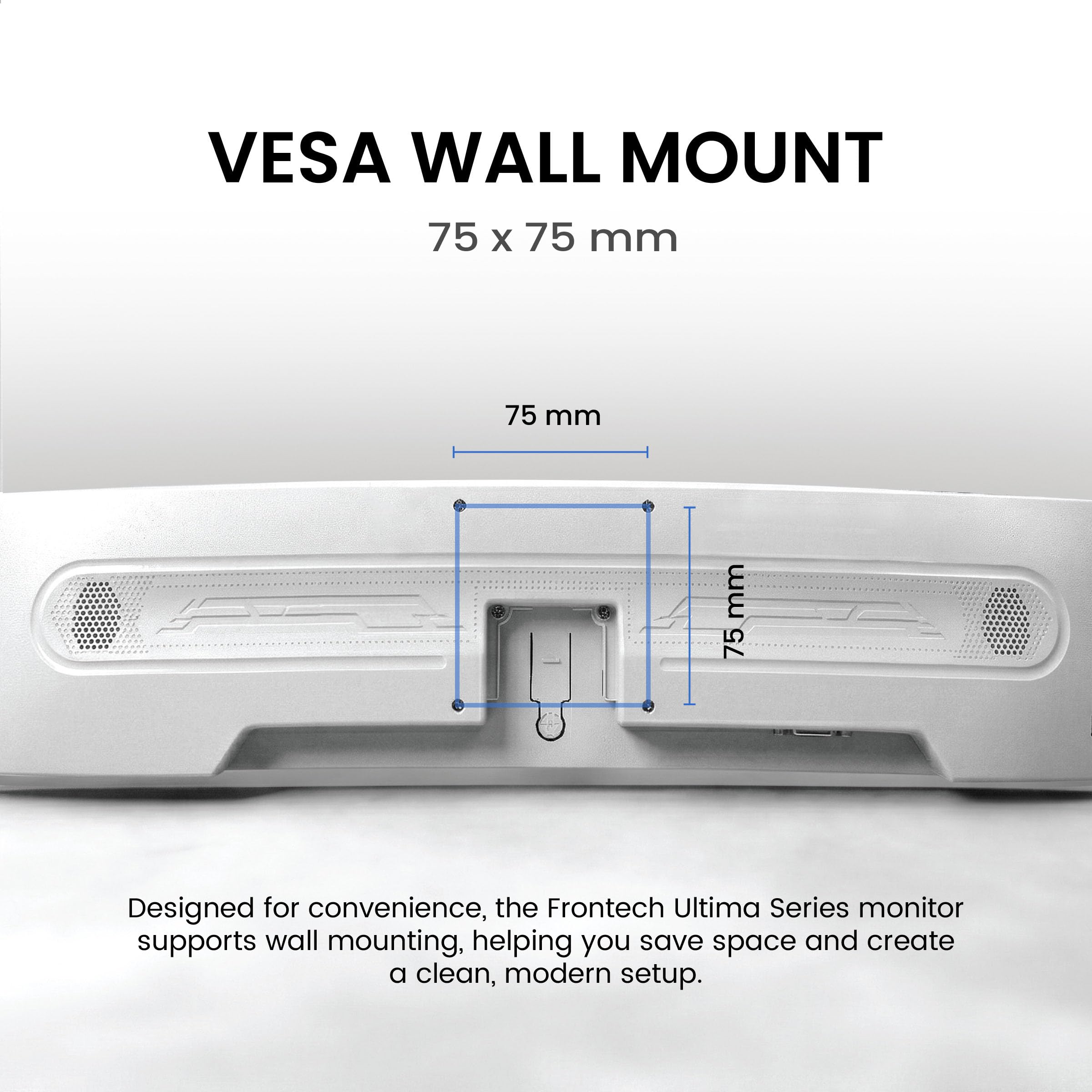 22 Inch (54.48 cm) with 1920x1080 Pixels LED Monitor|Refresh Rate 100 Hz|Slim| Stylish Design & Wall Mountable| 16.7M Colors|HDMI & VGA Ports (White, MON-0091)