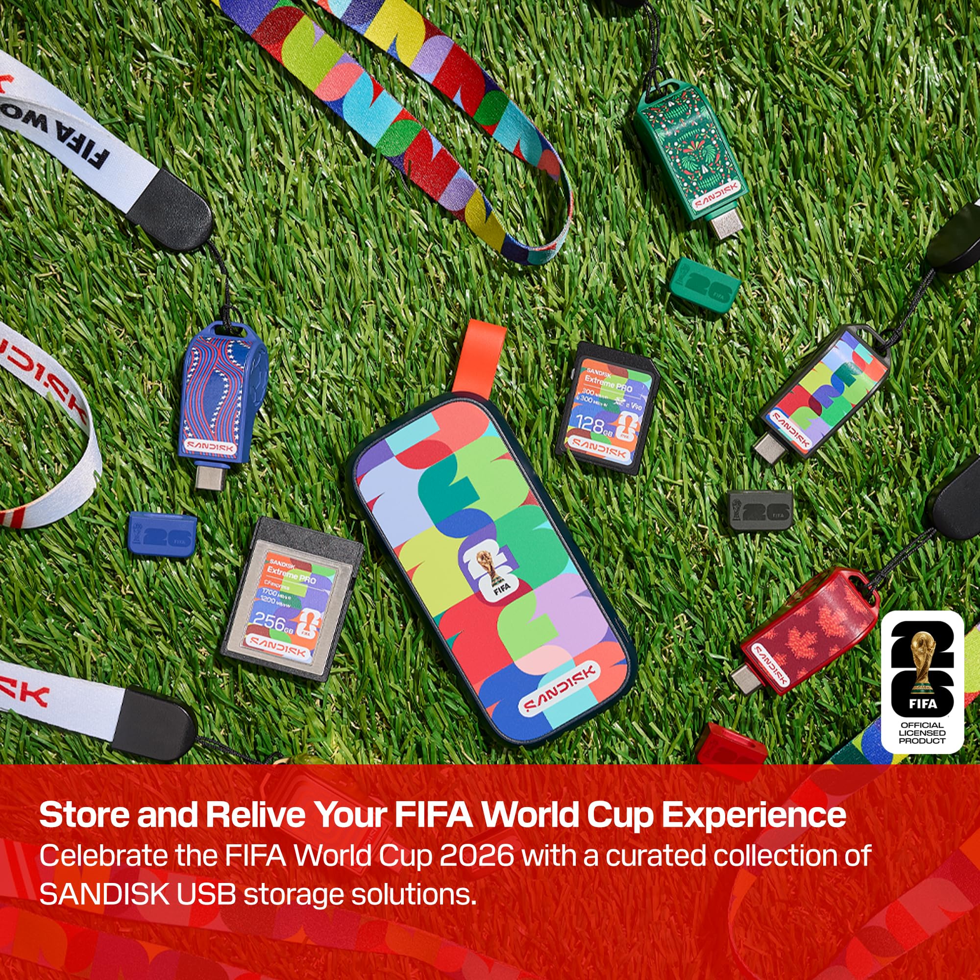 SANDISK USB Type-C Flash Drive 128GB, FIFA World Cup 2026 Edition, Up to 300MB/s, Collectible Whistle Design Pendrive for Smartphone & Laptop